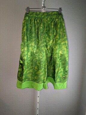 NWT AND1 All Courts III Printed Basketball Shorts Big Mens 3XL Green Lantern